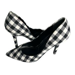 Charles by Charles David Black While Chech Heels Sz 7M